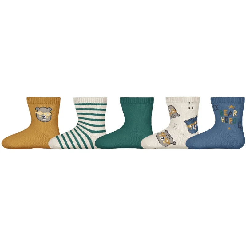 sock pairs hiking -  Name It Coronet Blue Vulle 5-pack Socks