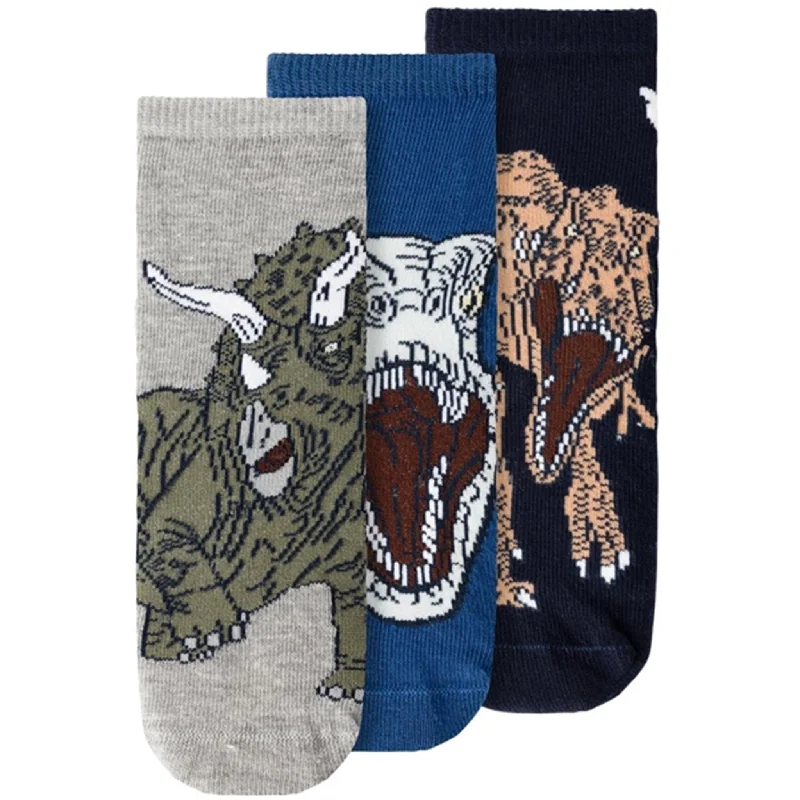 sock sales running -  Name it Dark Sapphire Maclin Jurassic Socks 3-pack