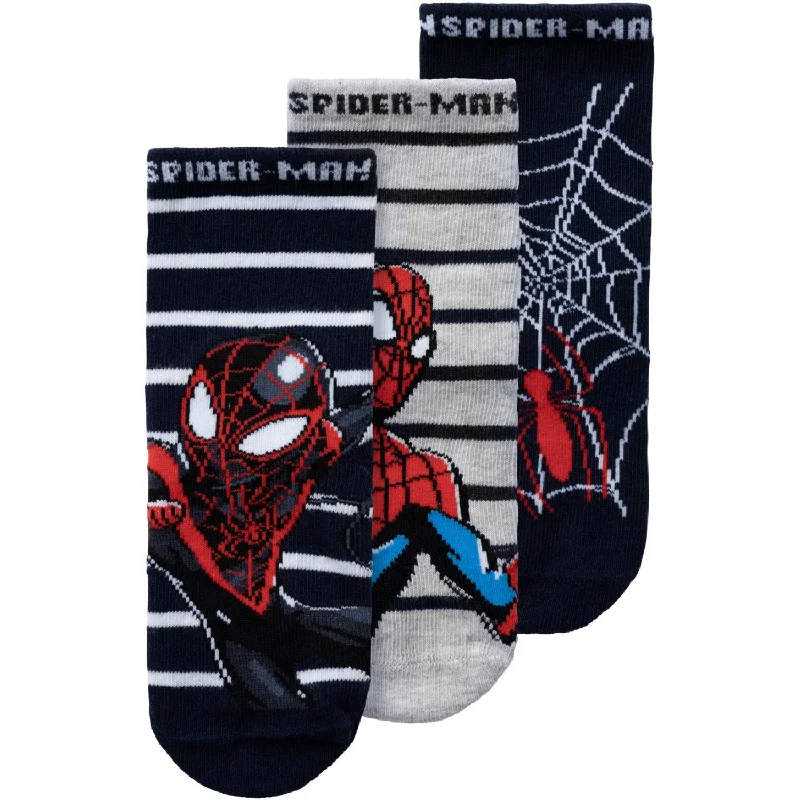 sock reviews thermal -  Name It Dark Sapphire Muksi Spiderman Socks 3-pack