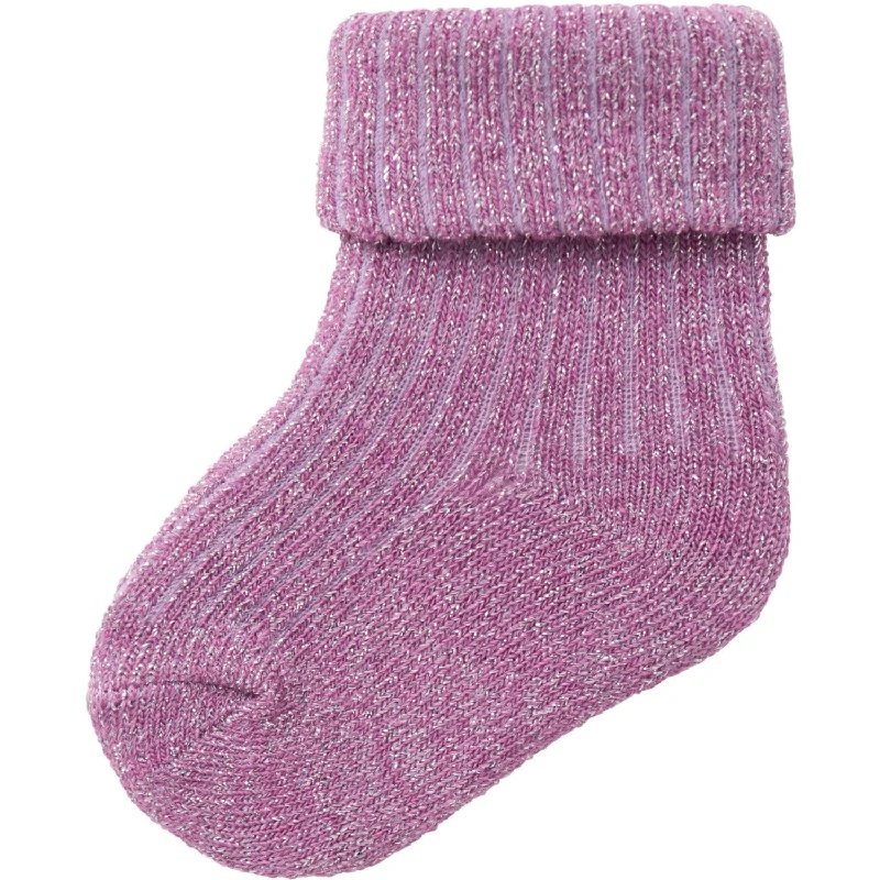 sock comfort hiking -  Name It Mauve Orchid Nobba Glitter Socks