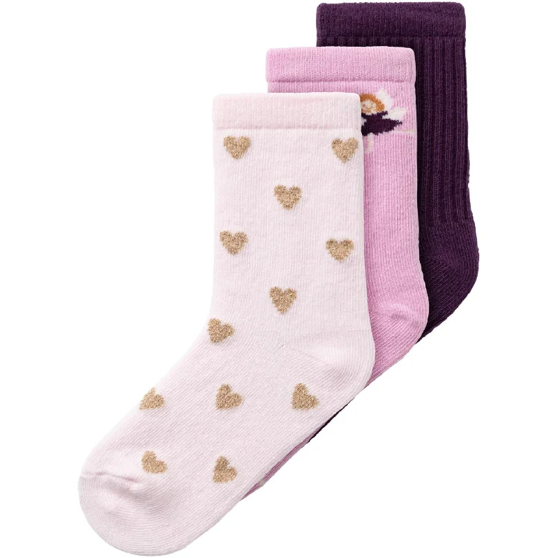 sock delivery hiking -  Name It Pastel Lavender Lumy 3-pack Socks