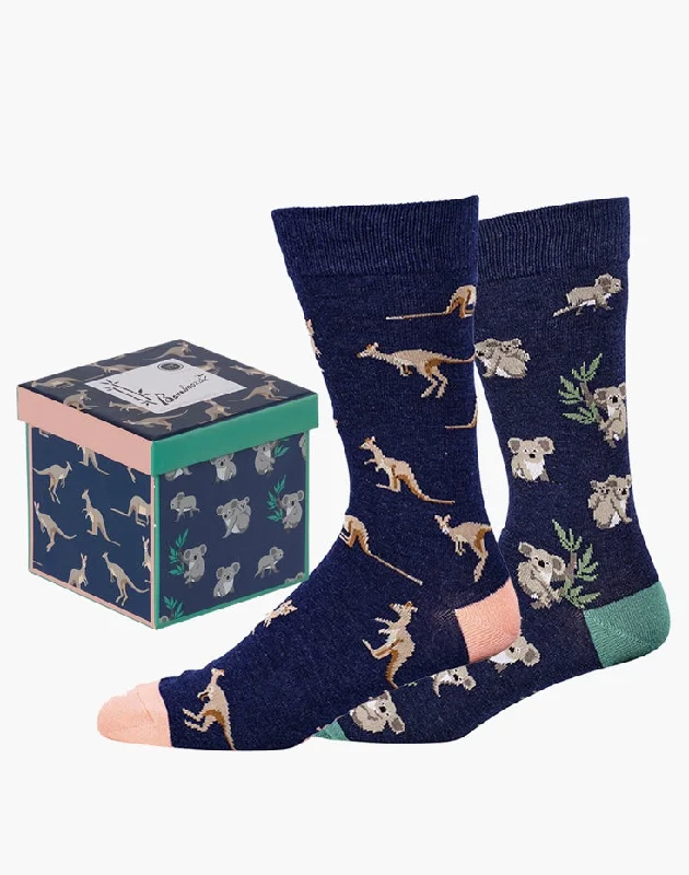 sock sets thermal -  Native Animals Men's Crew Socks - Gift Box 2 Pack