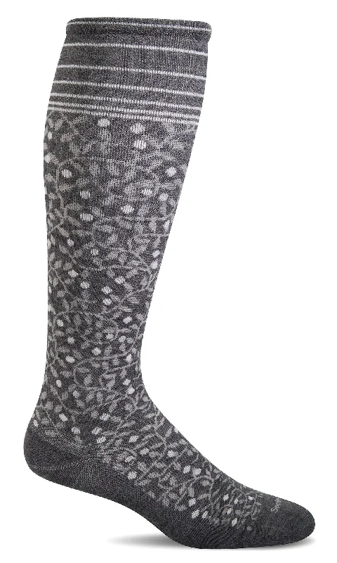 sock styles hiking -  New Leaf Women's Bamboo/Merino Firm Graduated Compression Socks in Charcoal