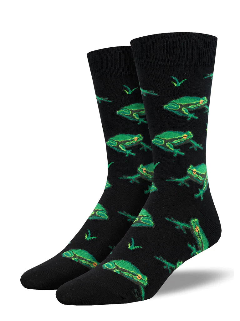 sock uses hiking -  Night Frogs Men's Crew Socks