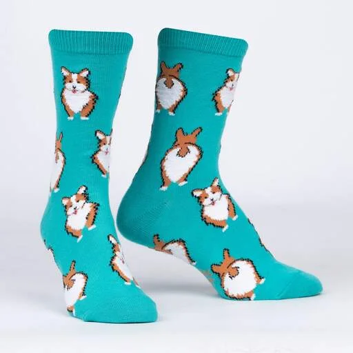 sock comfort running -  Nothing Butt Corgis Women's Crew Socks