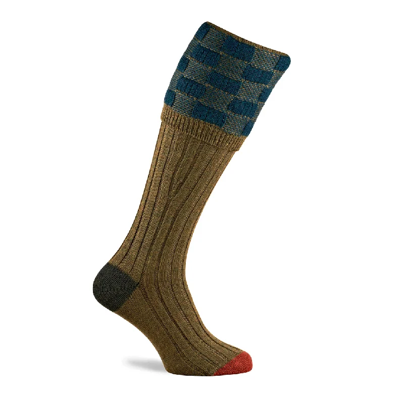 sock warranty hiking -  Pennine Dover Shooting Sock Old Sage / Indigo