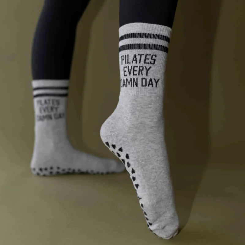 sock bundles thermal -  Pilates Every Damn Day - Crew Grip Sock (Barre / Pilates)