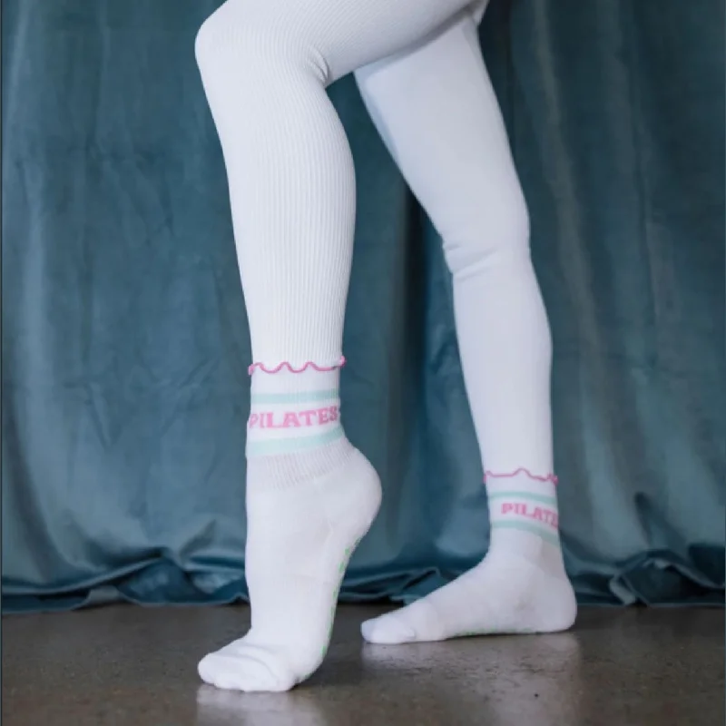 sock refunds custom -  Blush Ruffle Grip Sock  (Barre / Pilates)