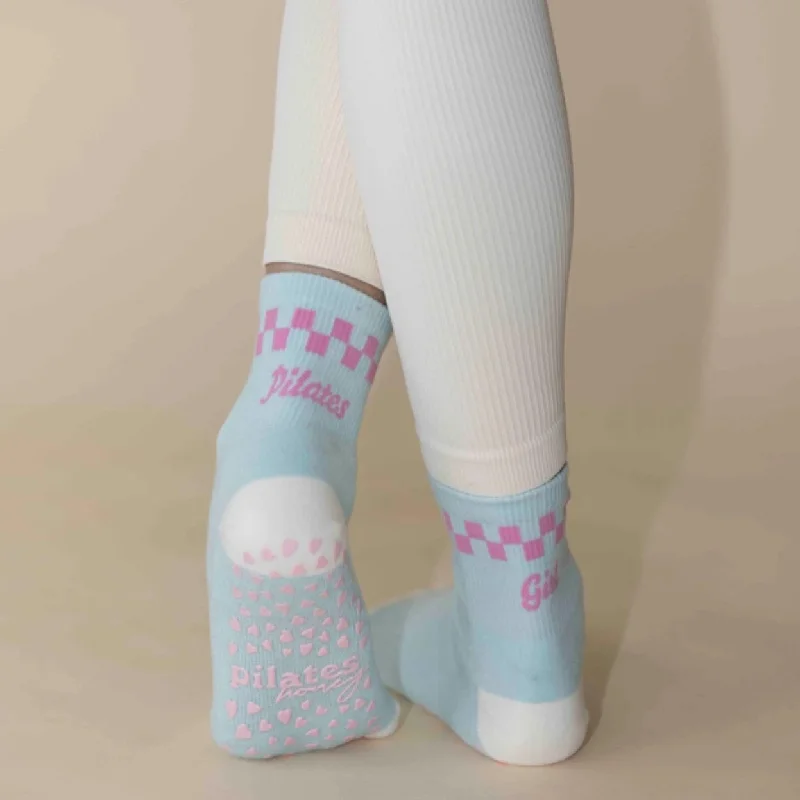 sock brands hiking -  Checkered - Pilates Girl - Grip Socks (Barre / Pilates)