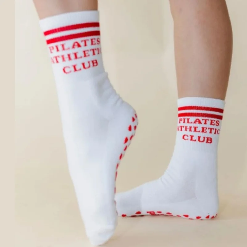 sock sizes running -  Pilates Athletic Club - Crew Grip Sock (Barre / Pilates)