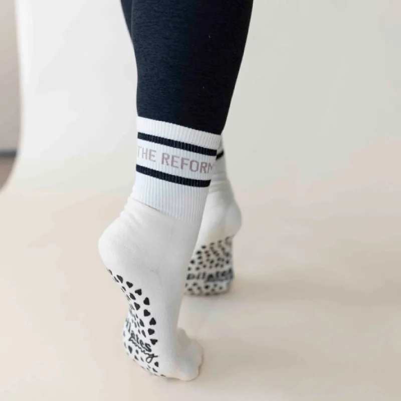 sock returns thermal -  The Reformer Has My Heart - Crew Grip Sock (Barre / Pilates)