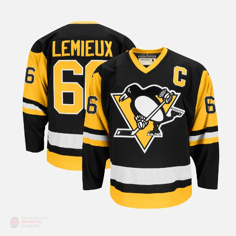 sock shipping custom -  Pittsburgh Penguins CCM Heroes of Hockey Senior Jersey - Mario Lemieux