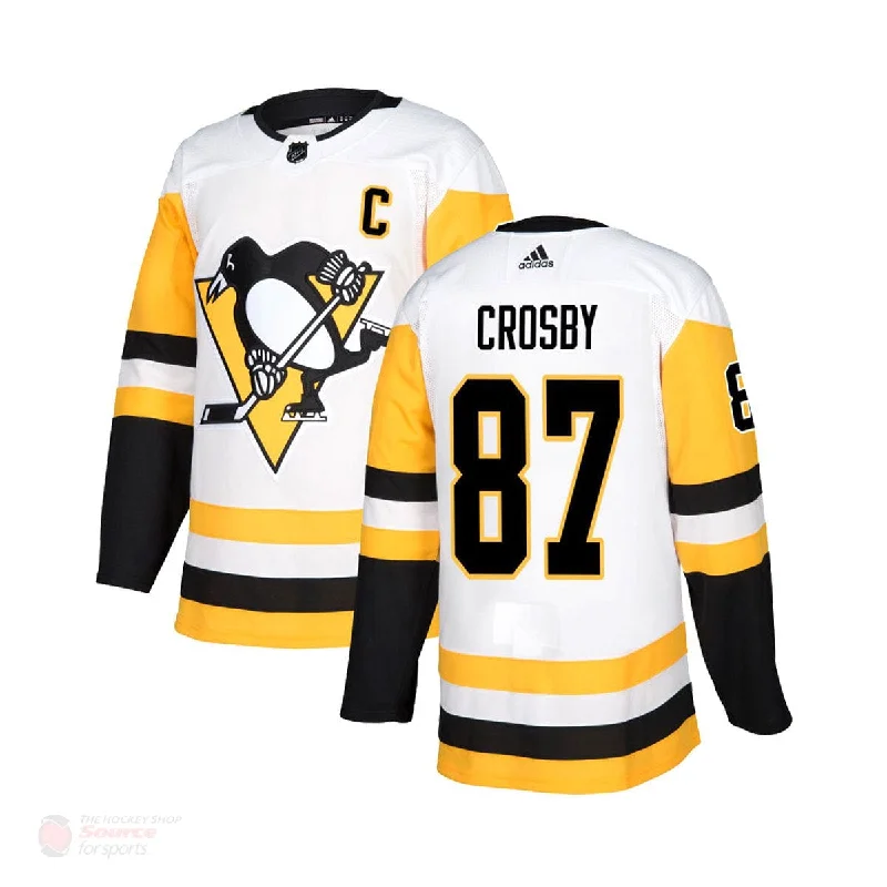 sock uses custom -  Pittsburgh Penguins Away Adidas Authentic Senior Jersey - Sidney Crosby