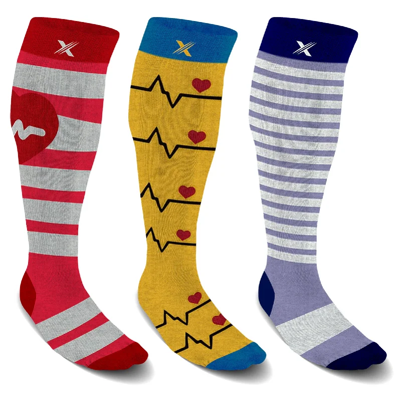 sock sets hiking -  TheraRX PLUS SIZE WIDE CALF COMPRESSION SOCKS - 3 ASST STYLES