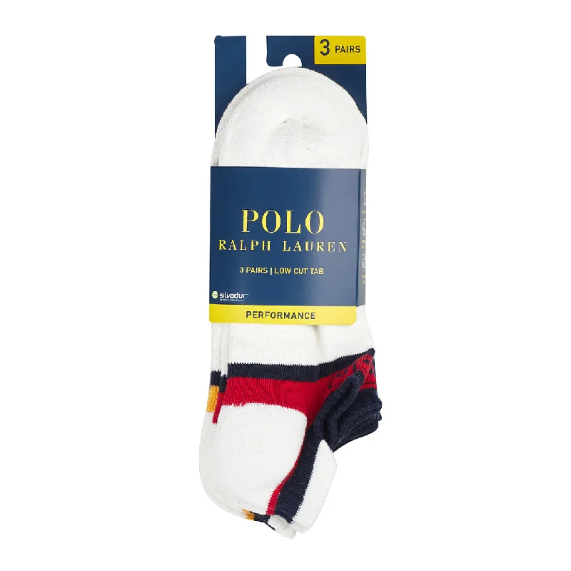 sock storage hiking -  Polo Ralph Lauren 3 Pack Socks Classic Vintage White Stripe