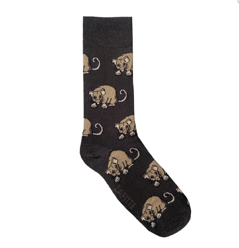 sock offers thermal -  Mountain Pygmy Possum Bamboo Crew Socks in Slate Grey - Aussie Made