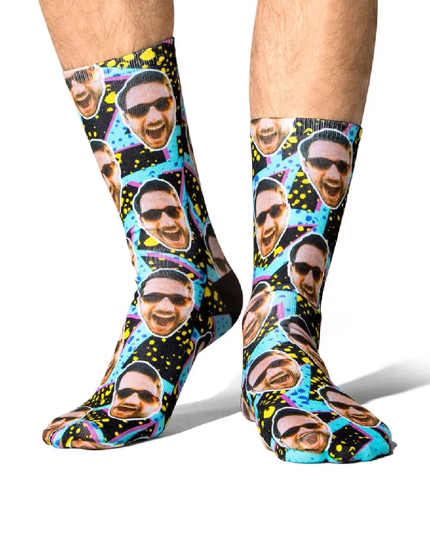 sock uses custom -  Retro Face Socks