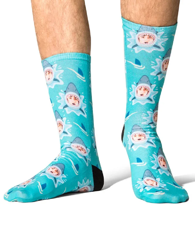 sock fashion running -  Shark Me Socks