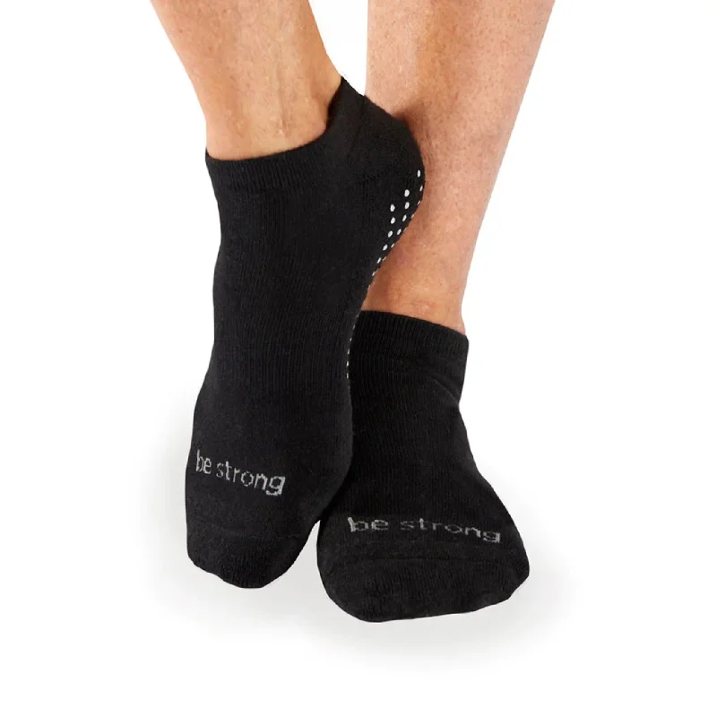 sock fashion thermal -  Mens Be Strong - Black Slate Grip Socks