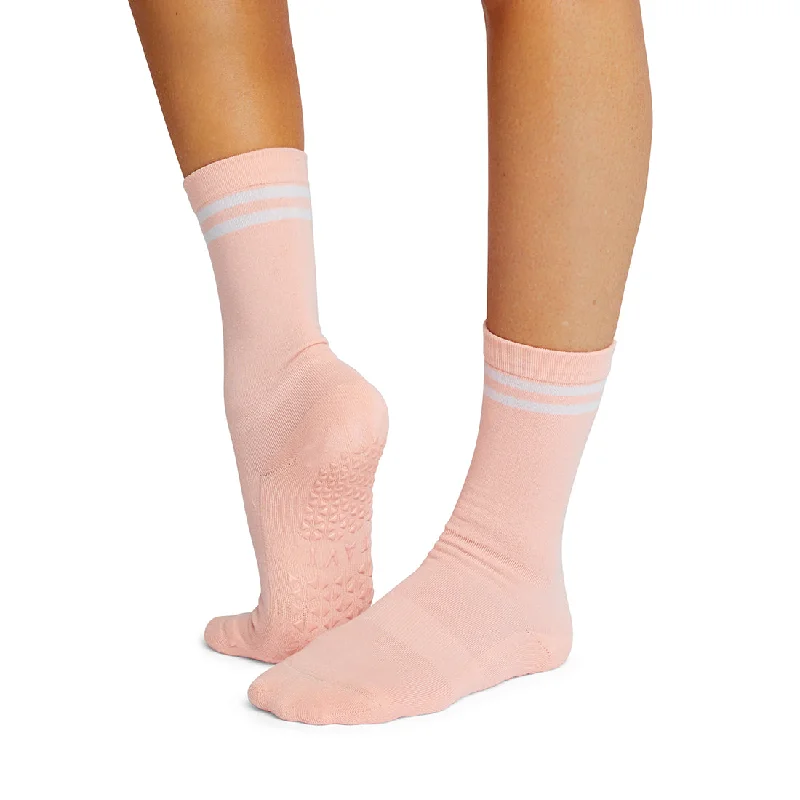 sock warranty running -  Jess Crew Grip Socks - Rose Quartz (Barre/Pilates)