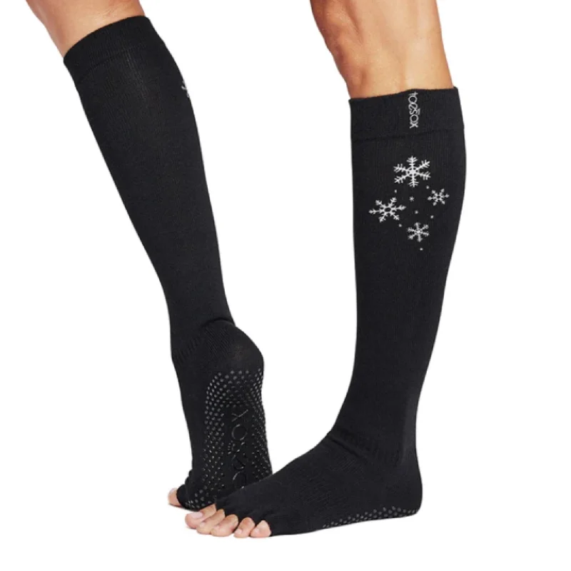 sock types thermal -  Scrunch Half-Toe Knee high Grip Socks (Barre / Pilates)