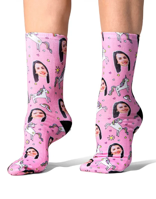 sock features running -  Unicorn Socks