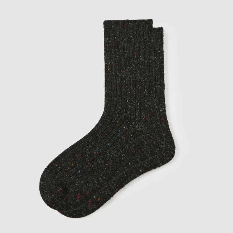 sock refunds hiking -  Women's Merino Wool Blend Speckled Crew Socks - Black