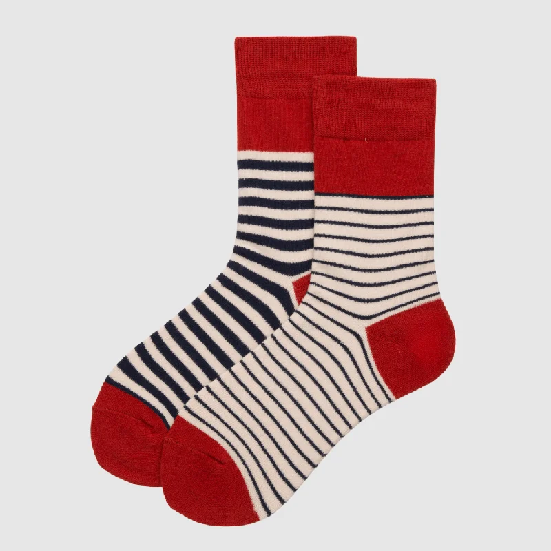 sock exchanges custom -  Unisex Mismatched Striped Crew Socks