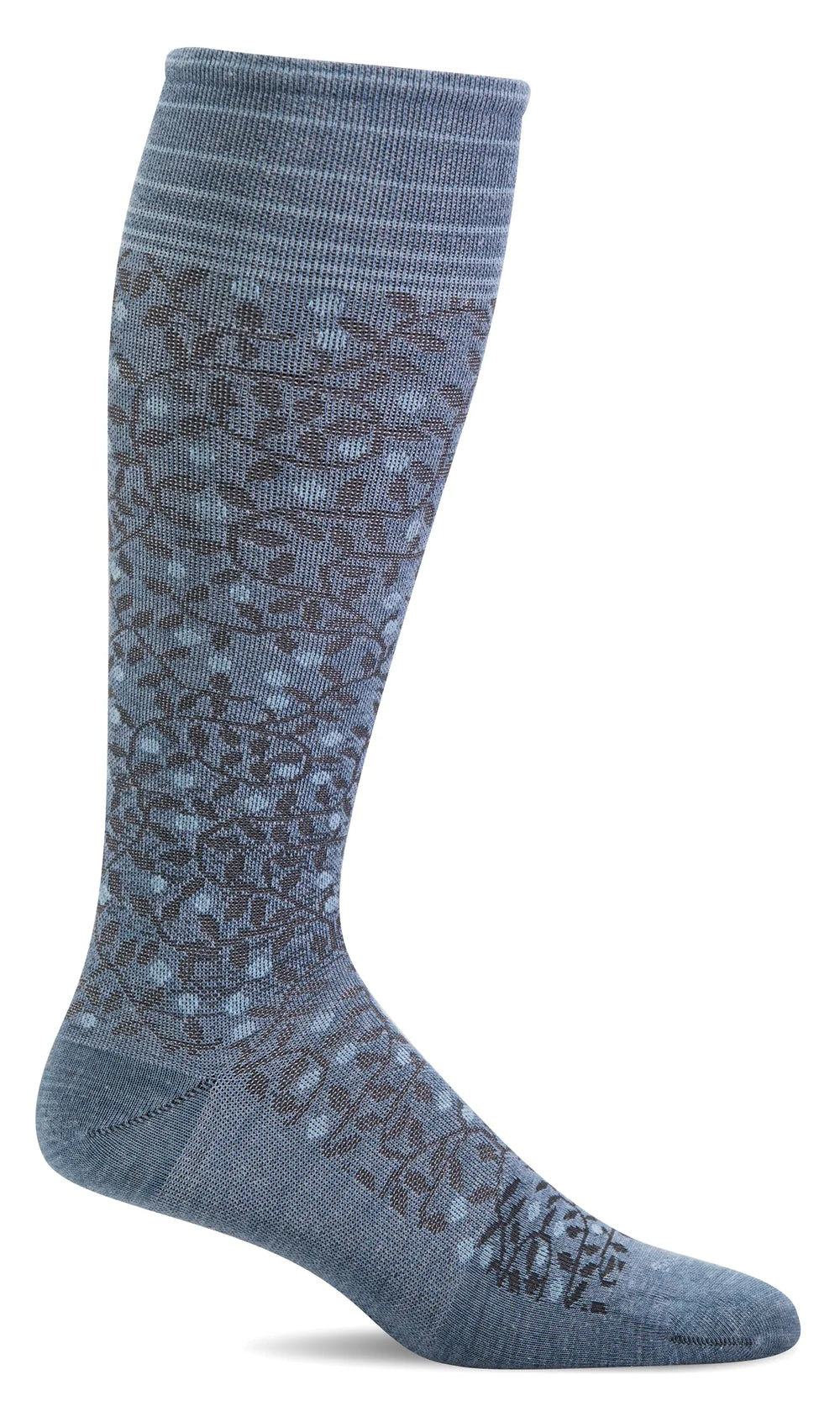 sock trends hiking -  New Leaf Women's Bamboo/Merino Firm Graduated Compression Socks in Blue Stone