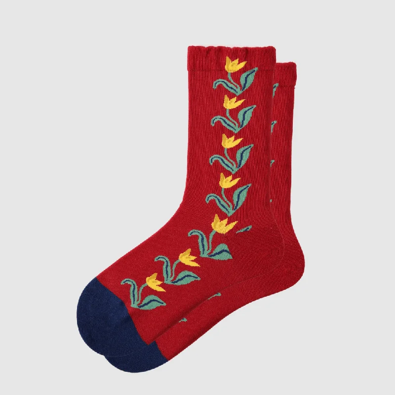 sock sets thermal -  Women's Red Tulip Crew Socks