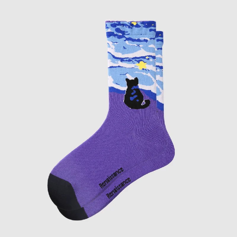 sock care hiking -  Women's Starry Night Crew Socks