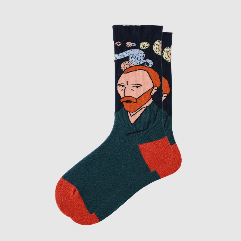 sock brands custom -  Women's Vincent van Gogh Self Portrait Crew Socks