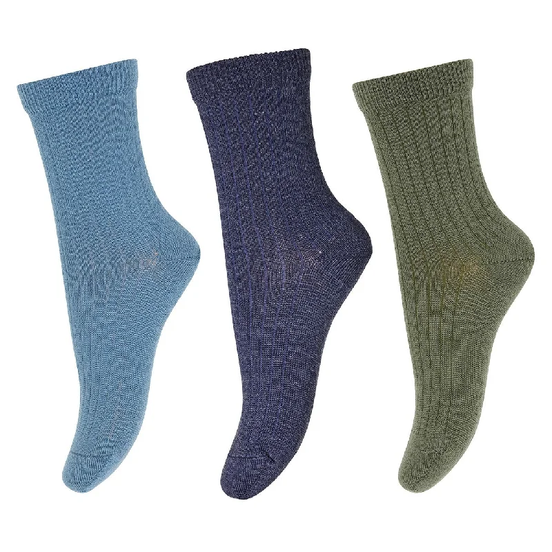 sock codes running -  Wool rib socks - 3-pack