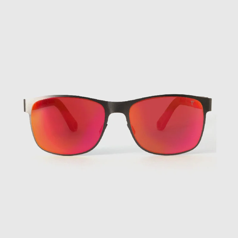 sunglasses with icy bridges -  Albura Teak Red Metal Wood Sunglasses