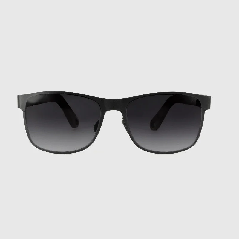 sunglasses with icy cadences -  Albura Wengue Grey Metal Wood Sunglasses