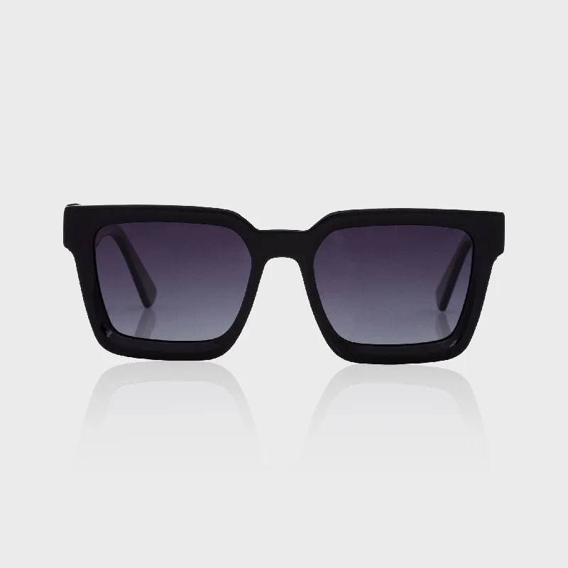 sunglasses with icy splits -  Bilbao Black Acetate Sunglasses