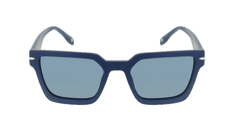 91D - Matte Blue Rectangle Sunglasses