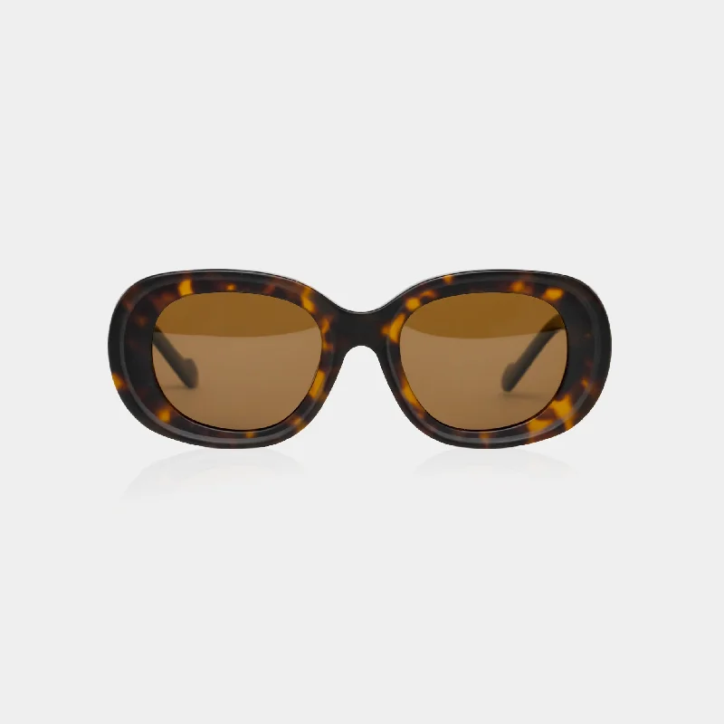 sunglasses with frosty gaps -  IRIS ACETATE TORTOISE SUNGLASSES