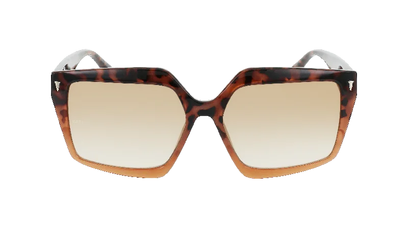 56W Tortoise Shell Beveled Sunglasses