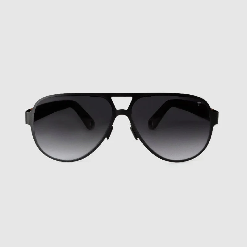 sunglasses for winter marks -  Kaveli Black Metal Wood Sunglasses