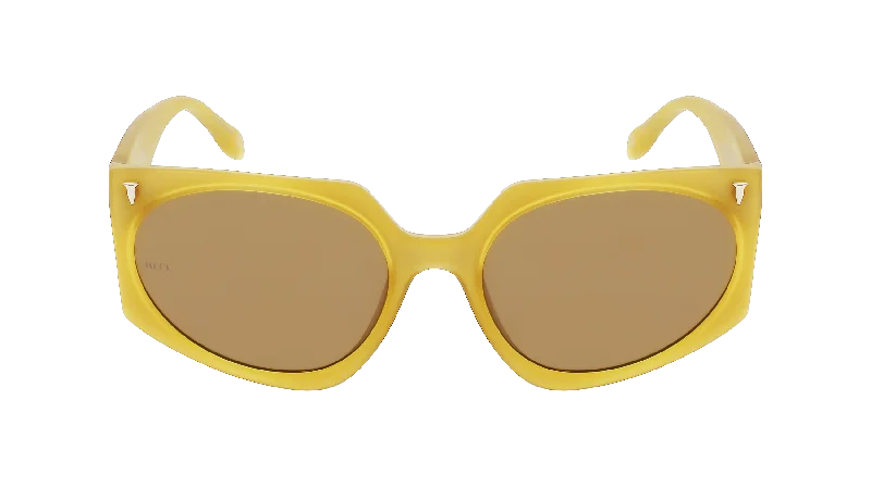 40E Yellow Vintage Square Sunglasses