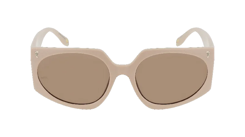 58J Beige Vintage Square Sunglasses