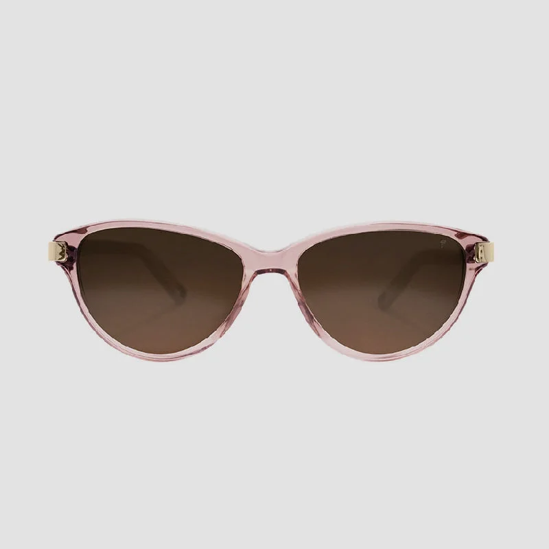 sunglasses with icy notches -  Lega Champagne Brown Acetate Sunglasses