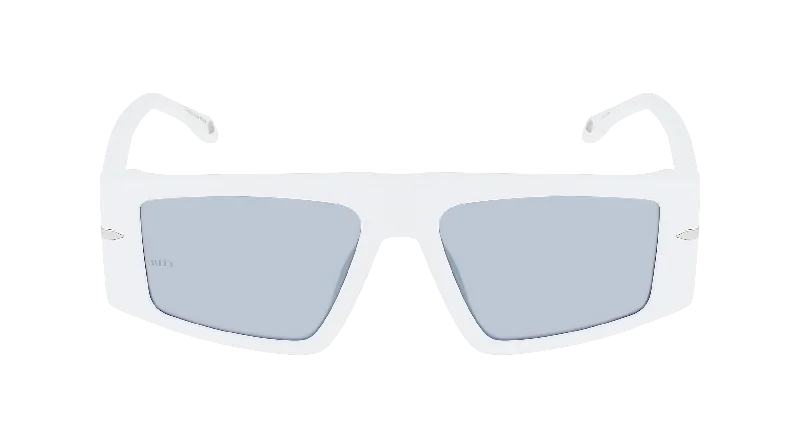 Matte White Oversized Flat Top Sunglasses