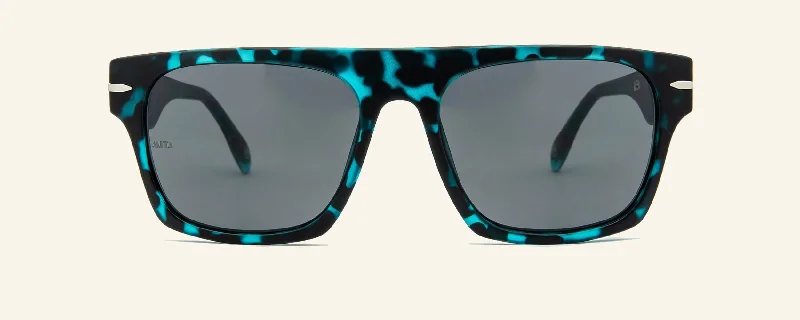 C3 Matte Blue Retro Sunglasses