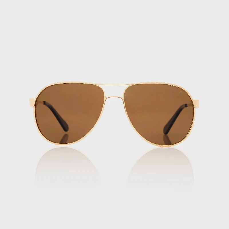 sunglasses for snowy streaks -  Nomad Gold Metal Sunglasses