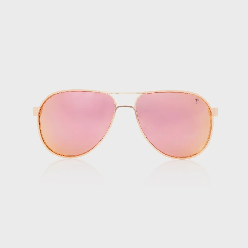 sunglasses for snowy ways -  Nomad Rose Gold Metal Sunglasses