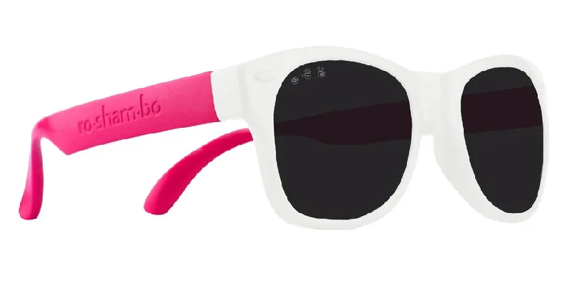 sunglasses with icy slips -  Roshambobaby Rainbow Brite Pink and White Baby Shades