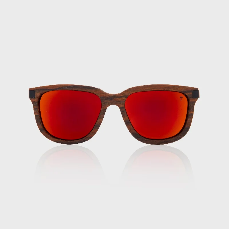 sunglasses with frosty allies -  Specta Teak Red Wood Sunglasses