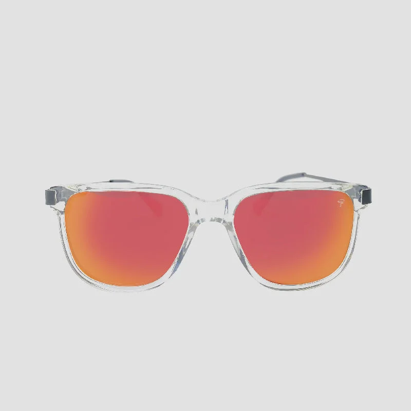 sunglasses for winter booms -  Specta Transparent Red Acetate Iron Sunglasses